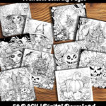 halloween coloring pages by happy colorist