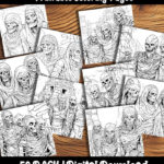 mummy coloring pages by happy colorist