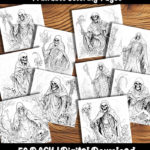 grim reeper coloring pages by happy colorist