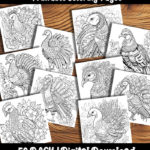 turkey coloring pages by happy colorist