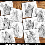 grim reeper coloring pages by happy colorist