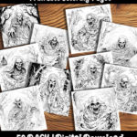 ghost coloring pages by happy colorist