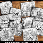 halloween coloring pages by happy colorist