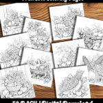 cornucopia coloring pages by happy colorist