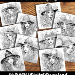 witches coloring pages by happy colorist
