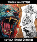 zombie bear coloring pages by happy colorist