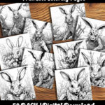 zombie bunny coloring pages by happy colorist