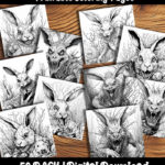 zombie bunny coloring pages by happy colorist