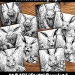 zombie bunny coloring pages by happy colorist