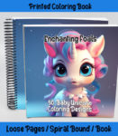 baby unicorns coloring book by happy colorist