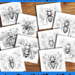 bee inspired coloring book by happy colorist