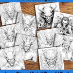 demonic designs coloring book by happy colorist