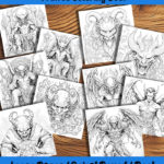 demonic designs coloring book by happy colorist