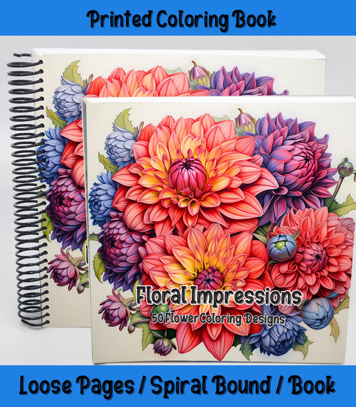 Flower Impressions Coloring Book - The Happy Colorist