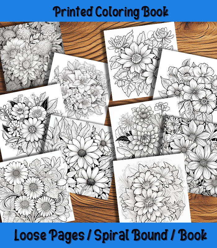 Flower Impressions Coloring Book - The Happy Colorist