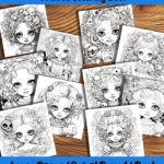 Ghoul Girls & Toys coloring book by happy colorist
