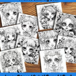 Ghoul Girls & Toys coloring book by happy colorist