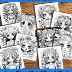 Ghoul Girls & Toys coloring book by happy colorist