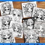 Ghoul Girls & Toys coloring book by happy colorist