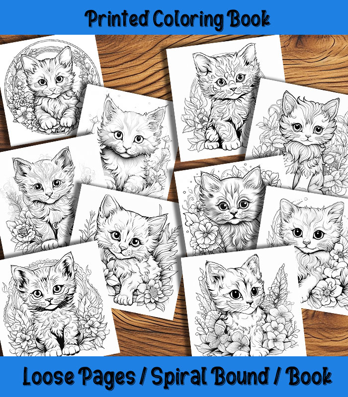 Purr-fectly Adorable Kitten Coloring Book - The Happy Colorist