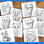 kitten coloring book by happy colorist