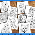 kitten coloring book by happy colorist