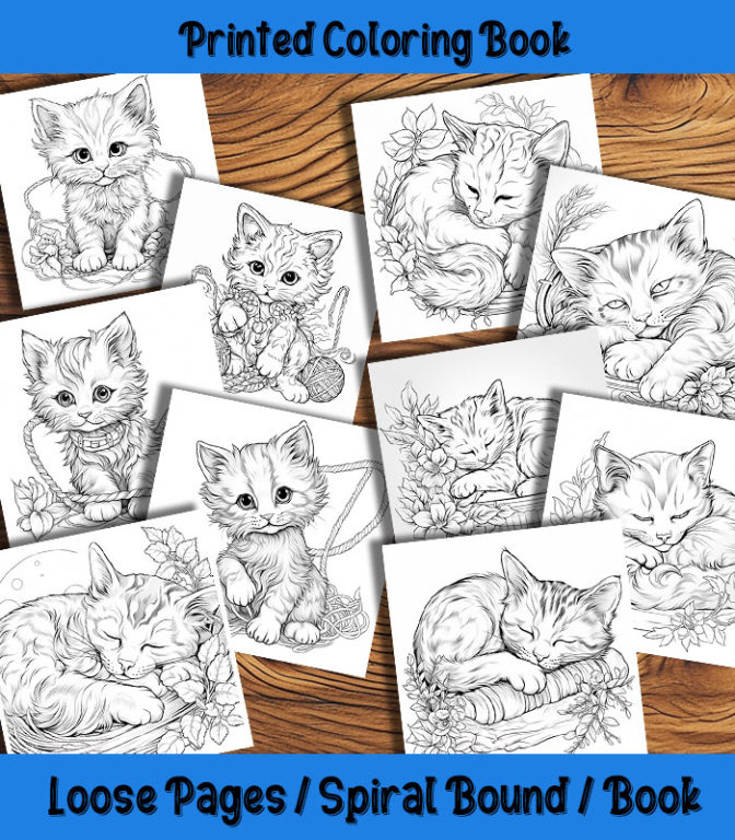 Purr-fectly Adorable Kitten Coloring Book - The Happy Colorist