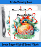 merry baubles coloring book by happy colorist