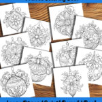 merry baubles coloring book by happy colorist