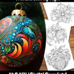 christmas ornaments coloring pages by happy colorist