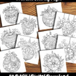 christmas ornaments coloring pages by happy colorist
