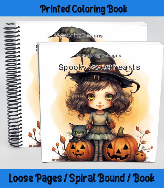 spooky sweethearts coloring book by happy colorist