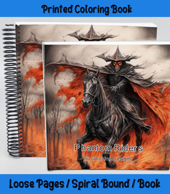phantom riders coloring book by happy colorist