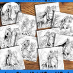 phantom riders coloring book by happy colorist