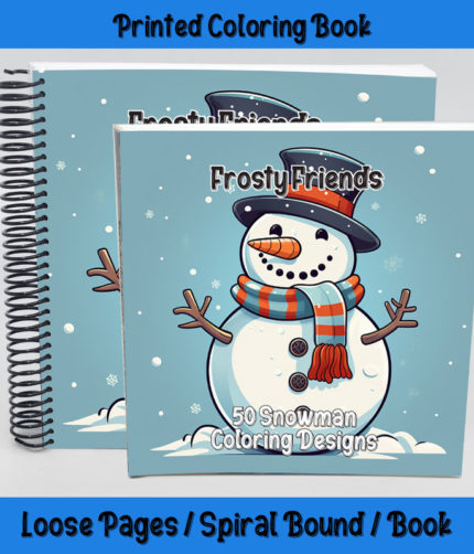 frosty friends coloring book by happy colorist