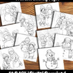 snowman coloring pages by happy colorist