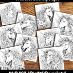 unicorn coloring pages by happy colorist