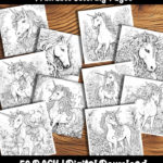 unicorn coloring pages by happy colorist
