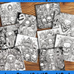 sinister strokes coloring book by happy colorist