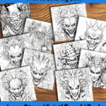 sinister strokes coloring book by happy colorist