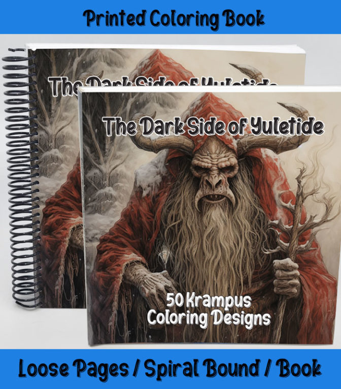 Dark Side of Yuletide coloring book by happy colorist