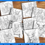 Dark Side of Yuletide coloring book by happy colorist