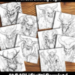 krampus Coloring Pages by happy colorist