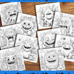 monster playtime coloring book by happy colorist