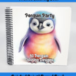 penguin party coloring book by happy colorist