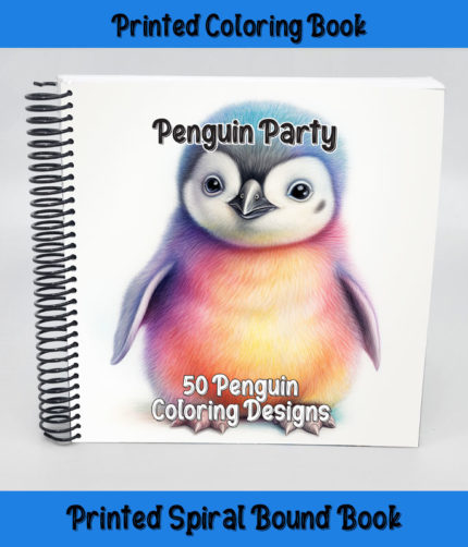 penguin party coloring book by happy colorist