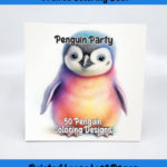 penguin party coloring book by happy colorist