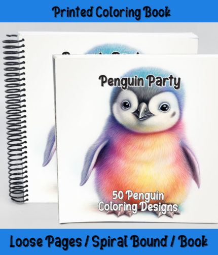 penguin party coloring book by happy colorist