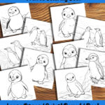 penguin party coloring book by happy colorist