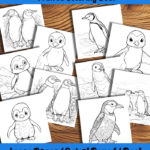 penguin party coloring book by happy colorist